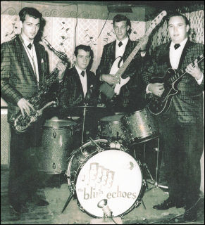 Blue Echoes 1961 (L to R) Ron Good, Dino Richards, Larry Palmiter, Jimmy Black