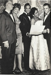 Berry with his parents, sister, and Jackie Wilson