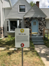 MRRL's "96 Tears" sign at 405 Raymond St