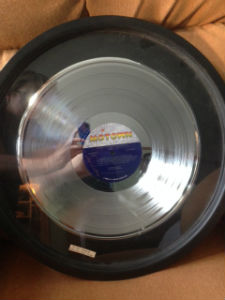 This silver disc of a Stevie Wonder production was presented to Norman Dufour by Motown in the 1970s