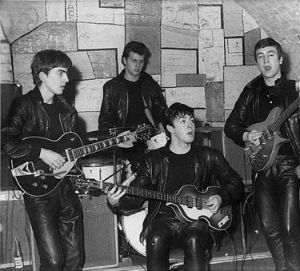 The Cavern 1961- George Harrison, Pete Best, Paul McCartney, John Lennon