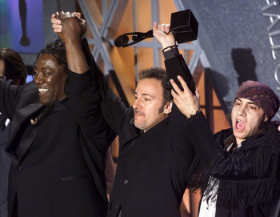 Clarence Clemons, Bruce, Steven Van Zandt at HOF induction