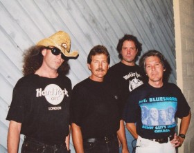 KMJ Band (L to R) "Vinny McDonell, Bob Charlebois, "Makko" Neering, John Hebert