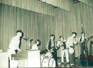 The Chentelles at Fennville High (L to R) Bill Dalton, Barb Overhiser, Bruce Smiertka, Dennis Smiertka, Mark Adams, John Willerton