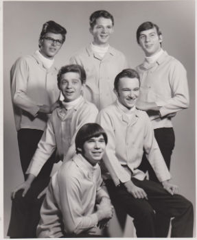 1966 lineup (top row) Rick Stevers, Dan Mason, Gary Thompson (bottom) Bill O'Reilly, Dan Yehley, Tom Harris