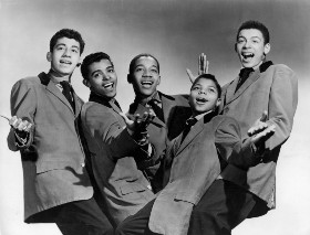 The Teenagers (L to R) Joe Negroni, Herman Santiago, Jimmy Merchant, Frankie Lymon, Sherman Garnes