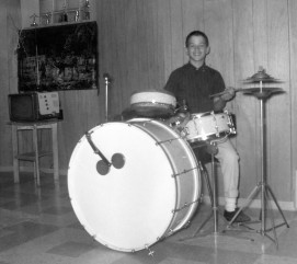 Jay Bosco in his basement