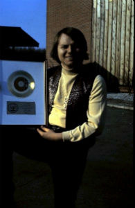 Jim Leach with his gold record for "96 Tears"