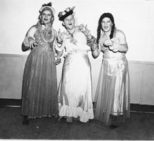 Joseph Cyers Sr. (middle) performing in a pantomime number in Detroit