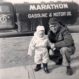 Katon with his father 1950's