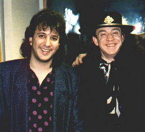 R. Volin with Stevie Ray Vaughn