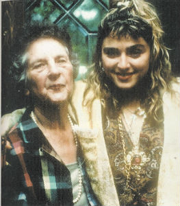 Elsie and Madonna in Detroit in 1985