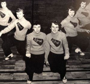 Madonna Fortin (front right) in St. Joseph's Gym 1951