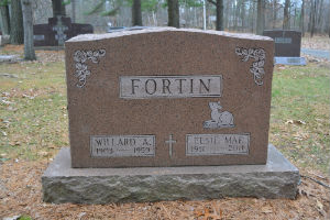 The final resting place of Willard and Elsie Fortin at the Calvary Cemetery in Kawkawlin