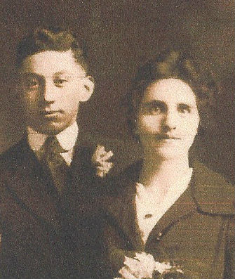 Wiilard and Elsie Fortin on their wedding day in 1929