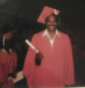 Mayer with his GED diploma.