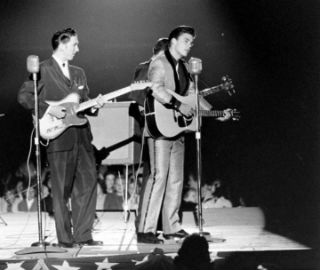 James Burton and Rick on stage