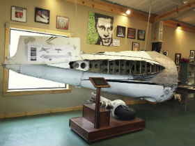 Tail of the DC-3 at the Williams House Museum in Texas