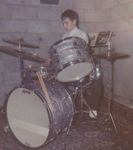 Kirby's first drum kit