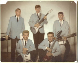 The Fendermen ( Top row) Jim Toczynski, Jay Fortier, Bob Doleys (Bottom row) Dan Hansen, Don Pelarski