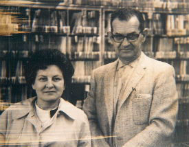 Gen and Lucky Peplinski in their record shop