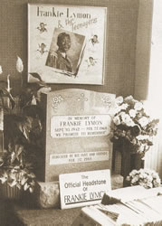 Frankie Lymon's headstone at Clifton Music